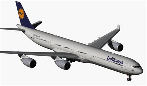 Airbus A340 600 Lufthansa 3d Max