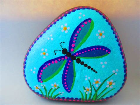 Image 0 Dragonfly Painting Dragonfly Painted Rocks Rock Painting