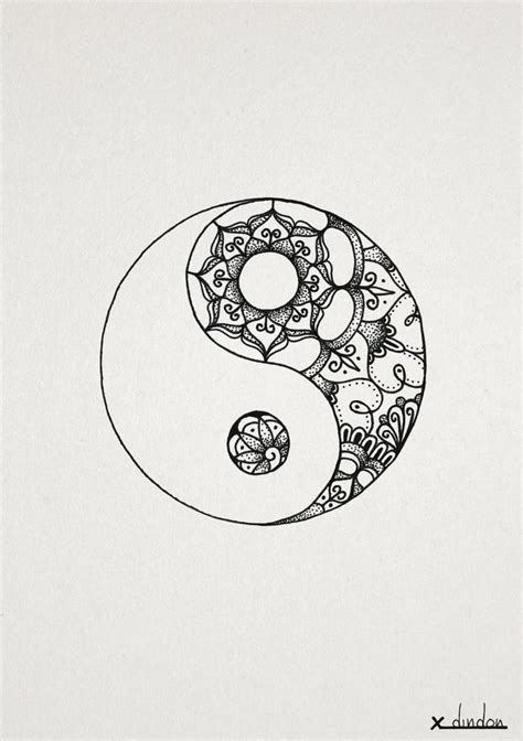 Easy, step by step yin yang symbol drawing tutorial. Yin Yang | Tattoos, Feather tattoos, Yin yang tattoos