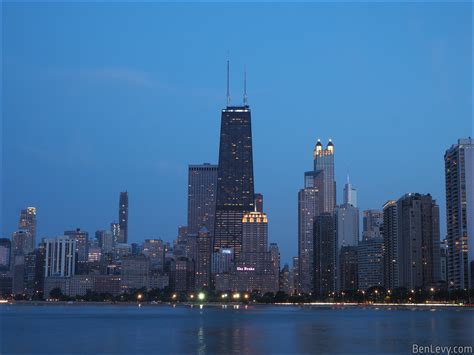 The Chicago Skyline At Dusk