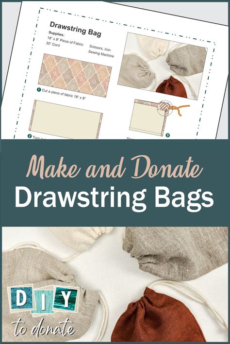 Make Easy Drawstring Bags To Donate Diytodonate