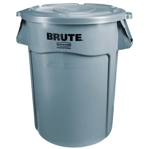 Rubbermaid Brute Gallon Trash Can With Lid Fg Gray Blain S