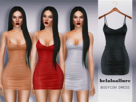 Belaloallure Bodycon Dress By Belal The Sims Catalog