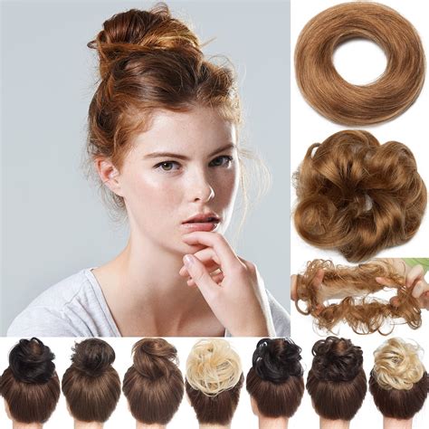 Sego Messy Human Hair Bun Extensions Straightcurly Hair Bun Hairpiece