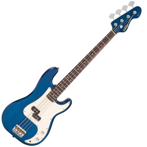 Vintage V Reissued Bass Guitar Bayview Blue Clave De Sol