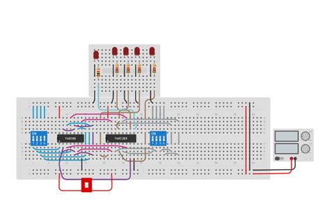 Circuit Design 4 Bit Adder Subtractor Using Ic74283 Tinkercad