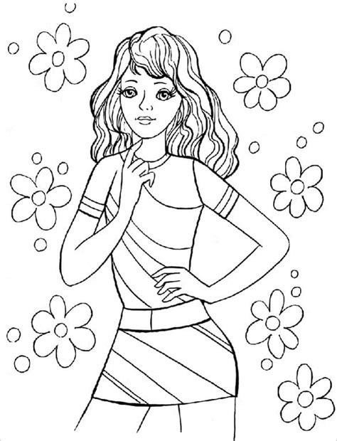 Teen Girls Colouring Pages Sketch Coloring Page