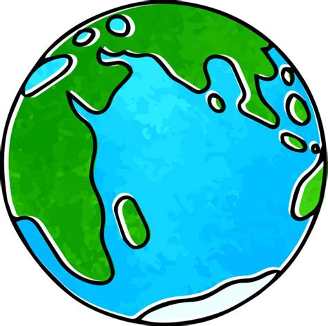 Earth Crayon Drawing Illustrations Royalty Free Vector Graphics And Clip