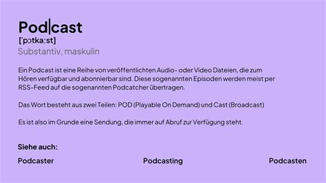 Was Ist Ein Podcast Podcast Definition Podcast Auf Deutsch