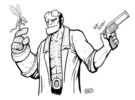 Hellboy Coloring Pages At Free Printable Colorings