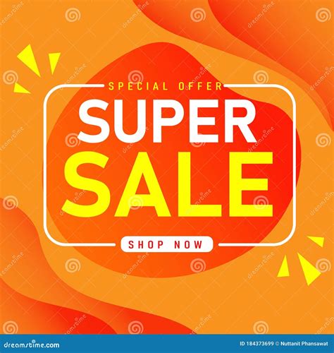 Sale Banner Template Design Super Sale Special Offer Stock Vector