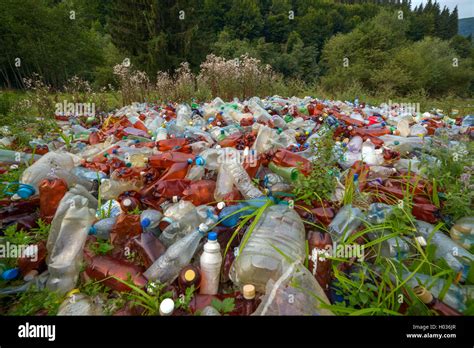 Plastic Garbage On Mountains Closeup Stock Photo Alamy