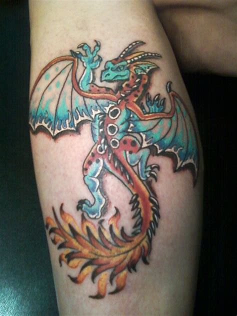 Fire N Ice Dragon Tattoo By Rgalvan On Deviantart
