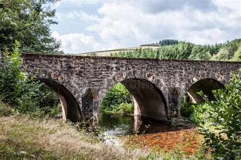 Old Medieval Bridge In Countryside On Sunny Day Stock Image Image Of