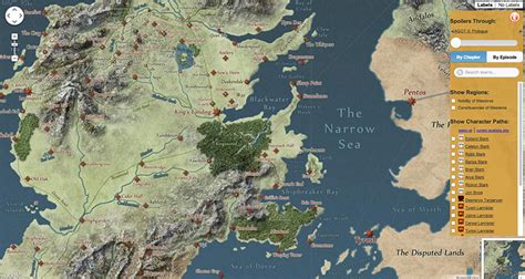 Map Of Game Of Thrones Interactive Meteofra