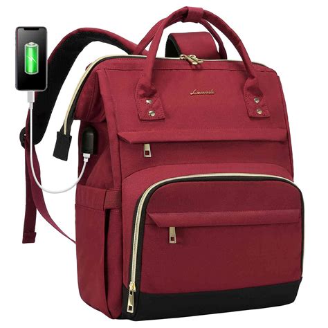 Lovevook Laptop Backpack Women School Bag Contrasting Colors Design Lovevook