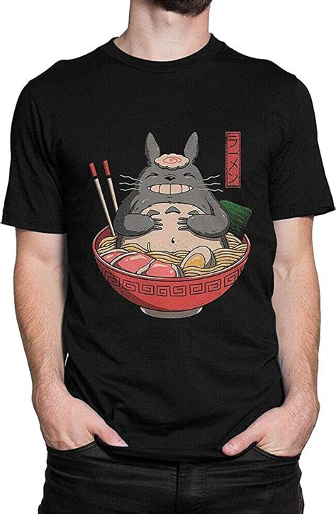 Totoro Ramen Funny T Shirt Studio Ghibli Movie Tee Amazon fr Vêtements et accessoires
