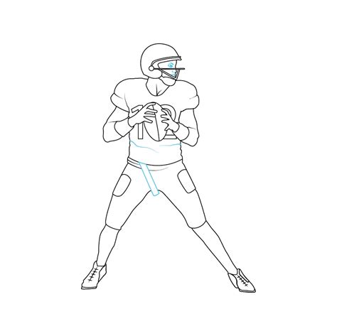 How To Draw A Football Player Step By Step