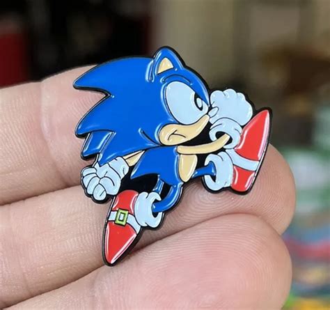 Sonic The Hedgehog Enamel Pin Logo Sega Video Game Retro 90s Genesis