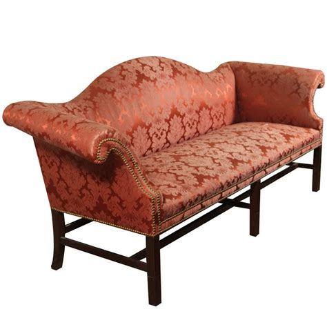 Camel Back Chippendale Style Sofa At 1stdibs