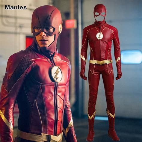 The Flash Season 4 Cosplay Barry Allen Costume Superhero Outfit New