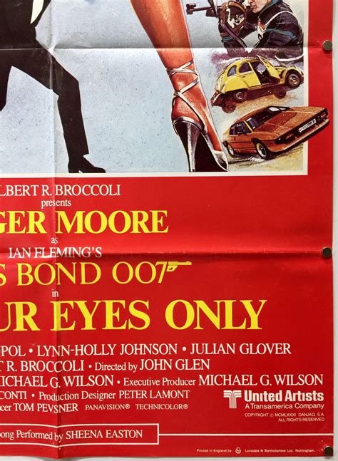 For Your Eyes Only 1981 Uk One Sheet The Poster Collector