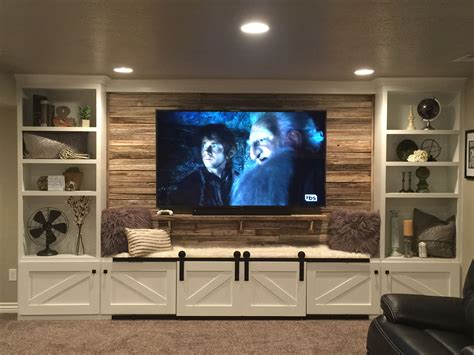 Our hand crafted entertainment center built in with 75 yr old reclaimed ...