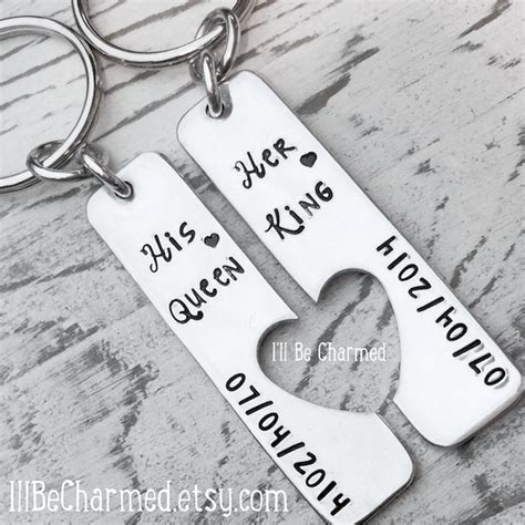 Stamped Key Chain Etsy