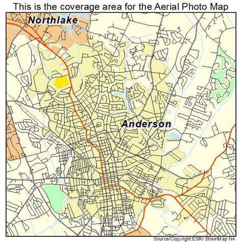 Aerial Photography Map Of Anderson Sc South Carolina