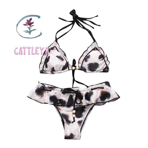 Cattleya 2018 Sexy Leopard Bikini Set Underwire Padded Swimwear Low Waist Thong Women Yrl 06eba