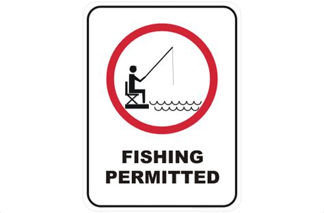 Fishing Permitted R2419 National Safety Signs