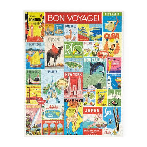 Vintage Travel Poster Puzzle Puzzles Uncommon Goods