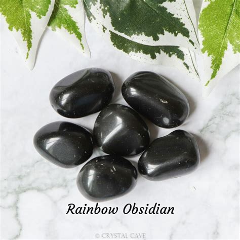 Rainbow Obsidian Crystal Tumbled Stone Polished Stone Etsy