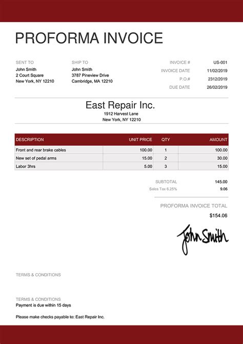 Proforma Invoice Templates Quickly Create And Send Proformas