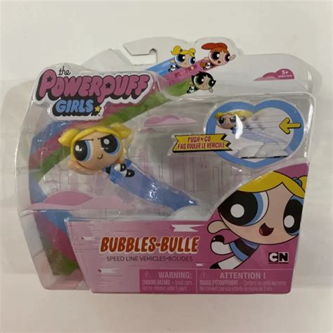 Powerpuff Girls Bubbles Cartoon Network Speed Line Toy Figure Spin
