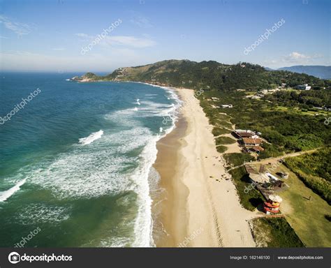 Aerial View Beach Mole Praia Mole In Florianopolis Santa Catarina