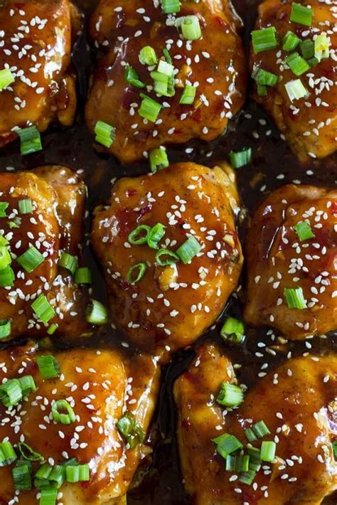 sticky baked asian chicken thighs freutcake