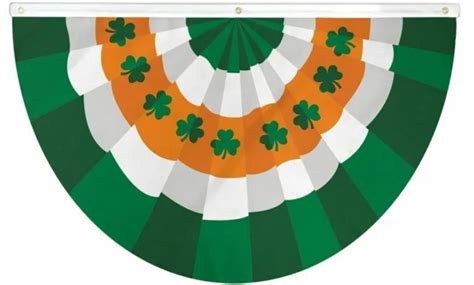St Patricks Day Bunting Flag 3x5 Ft Irish Ireland Green Shamrock Pats Decoration 8 88 Picclick