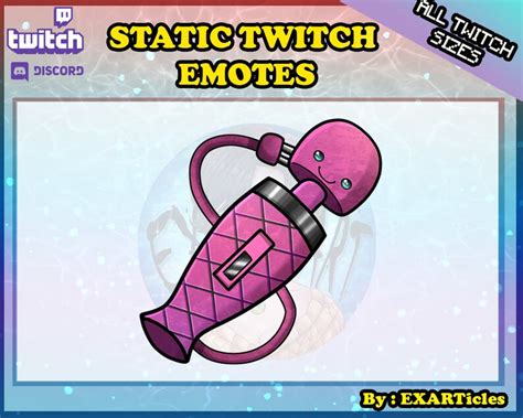 Cute Static Chibi Emotes Kawaii Anime Pink Vibrator Emote Etsy Australia