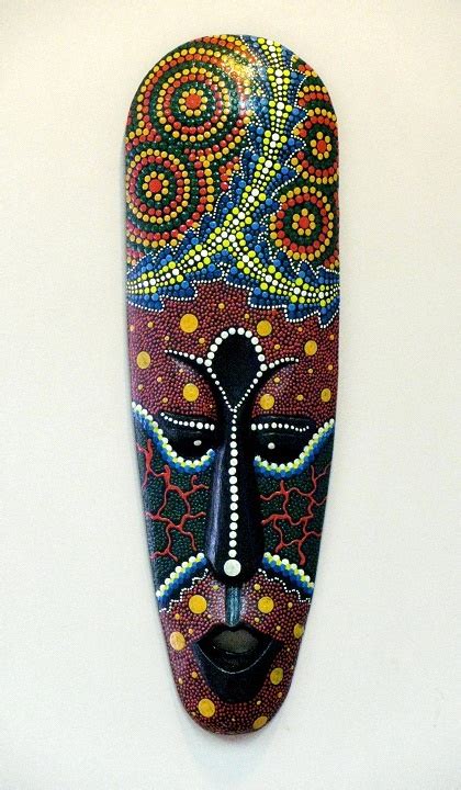 Australian Aborigine Mask In A Friends Office Conference Room In