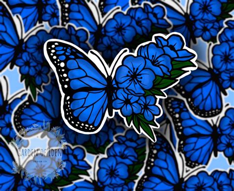 Decorate windows, personalize water bottles, or butterfly illustration butterfly drawing butterfly painting butterfly design vintage butterfly tattoo butterfly images blue painting monarch butterfly. 🖤 Aesthetic Blue Butterfly Sticker - 2021