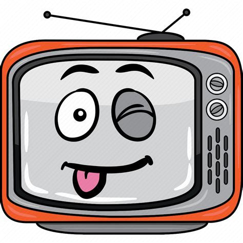 Cartoon Emoji Retro Smiley Television Tv Icon Download On Iconfinder
