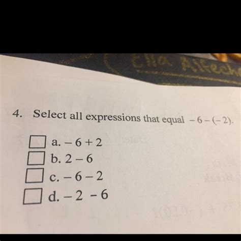 select all expressions that equal 6 2