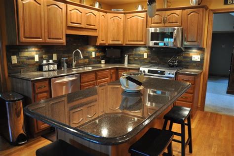 Best backsplash suggestions for dark granite countertops and maple cabinets keys the black granite countertops will be the center of getting the family along with. Granite Countertops and Tile Backsplash Ideas - Eclectic ...