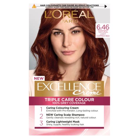 Loreal Paris Excellence Creme 646 Natural Light Copper Red Hair Dye