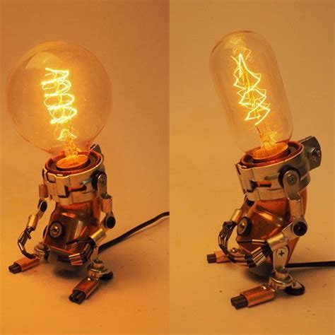 Customorder Handmade Robot Lamp Steampunk Electrical Industrial