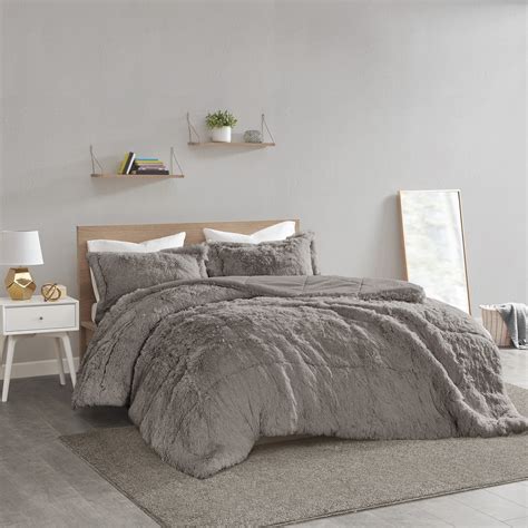 Home Essence Apartment Leena Shaggy Faux Fur Comforter Set Fullqueen