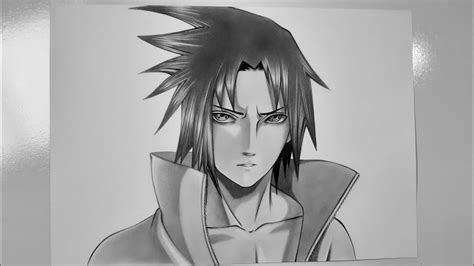 One Pencil Art Drawing Uchiha Sasuke Naruto Shippuden Youtube