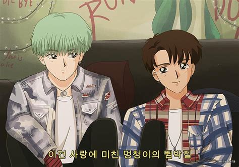 Scenery, winter bear and sweet night. If BTS Starred In A 90s Anime This Is What They Would Look ...