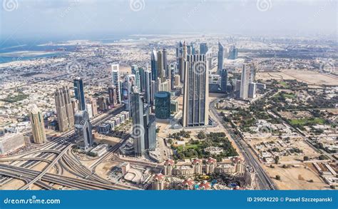 View Of Sheikh Zayed Road In Downtown Dubai Editorial Image Image Of